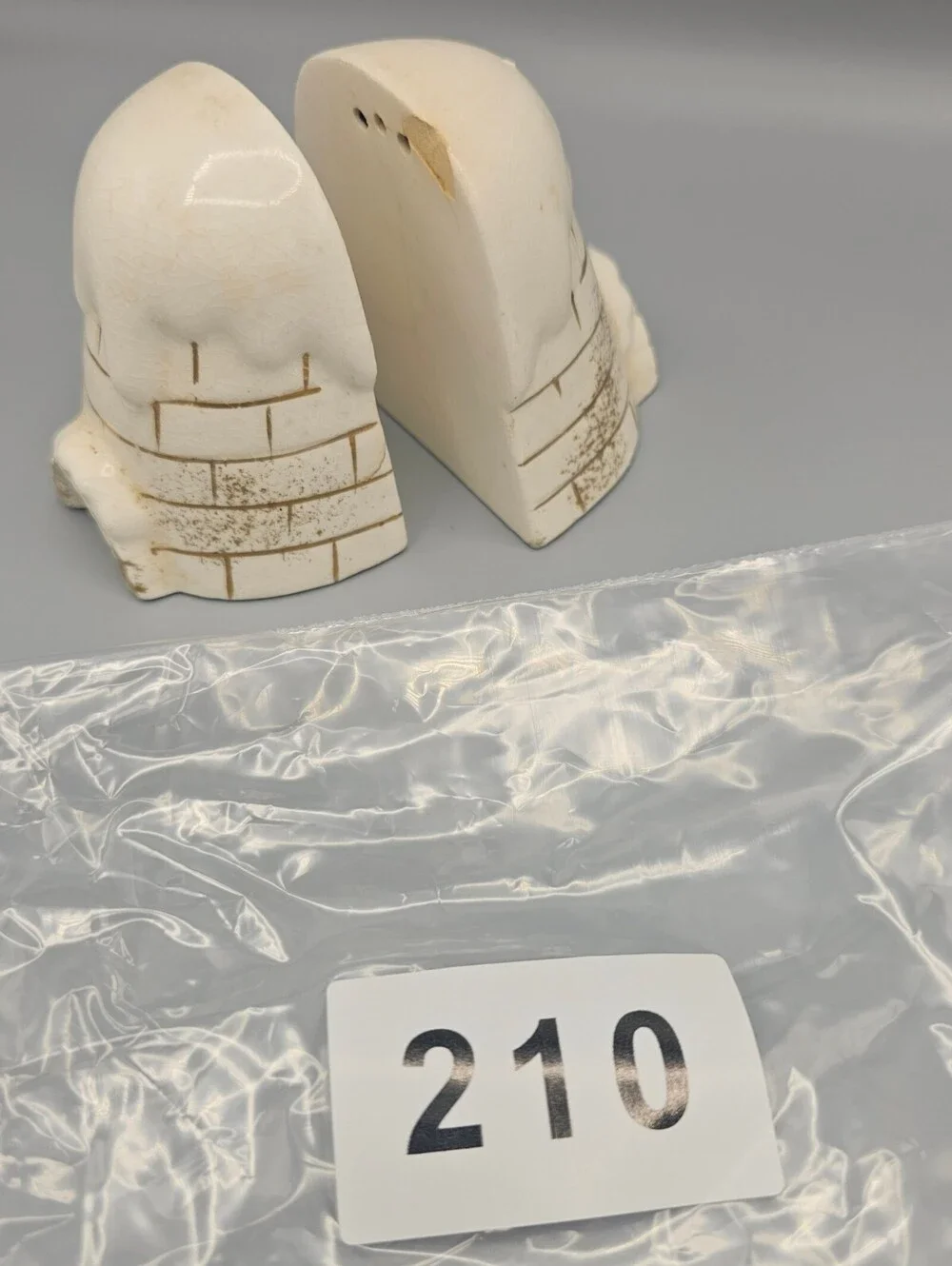 Vintage Ceramic Igloo Salt and Pepper Shakers